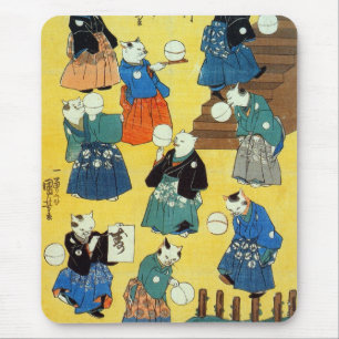 Alfombrilla De Ratón 猫 の 曲 芸 師, 国 Acrobat de los gatos, Kuniyoshi, Ukiy