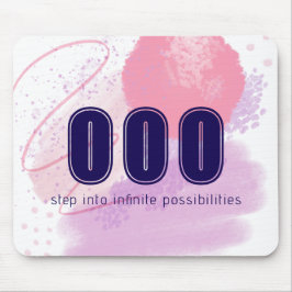 Alfombrilla De Ratón 000 Números de ángel Vibes altas espirituosas rosa