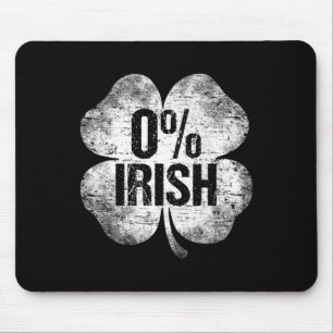 Alfombrilla De Ratón 0% Irlandés Trébol Día de San Patricio Divertido S