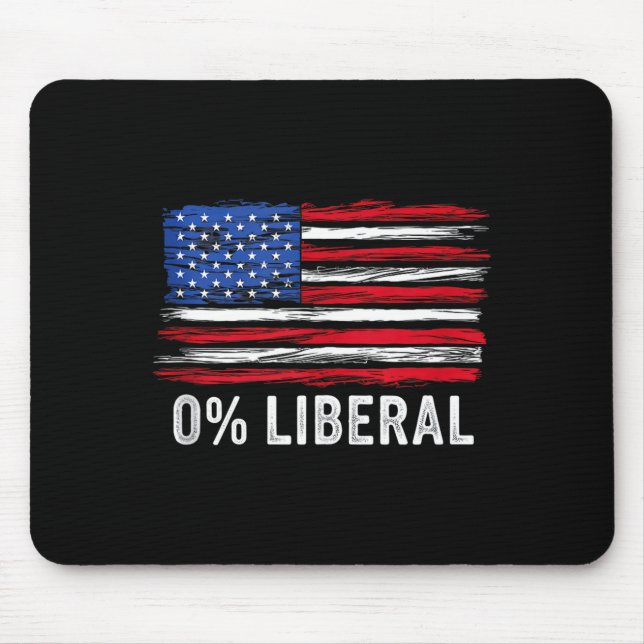 Alfombrilla De Ratón 0% Liberal Zero Percent Anti Liberal Republican Ta (Frente)