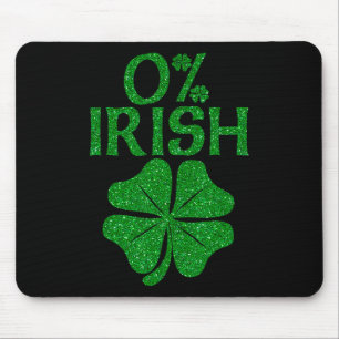 Alfombrilla De Ratón 0% Shamrock irlandés Happy Go Lucky Charks St Patr