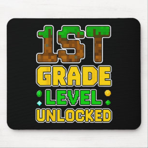Alfombrilla De Ratón 1º Grado Nivel Sin Bloquear Video Gamer Pixel Ck T