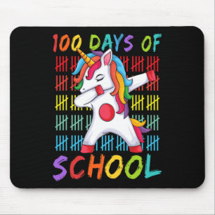 Alfombrilla De Ratón 100° Día de Colegio Dabbing Unicorn 100 Magical Da