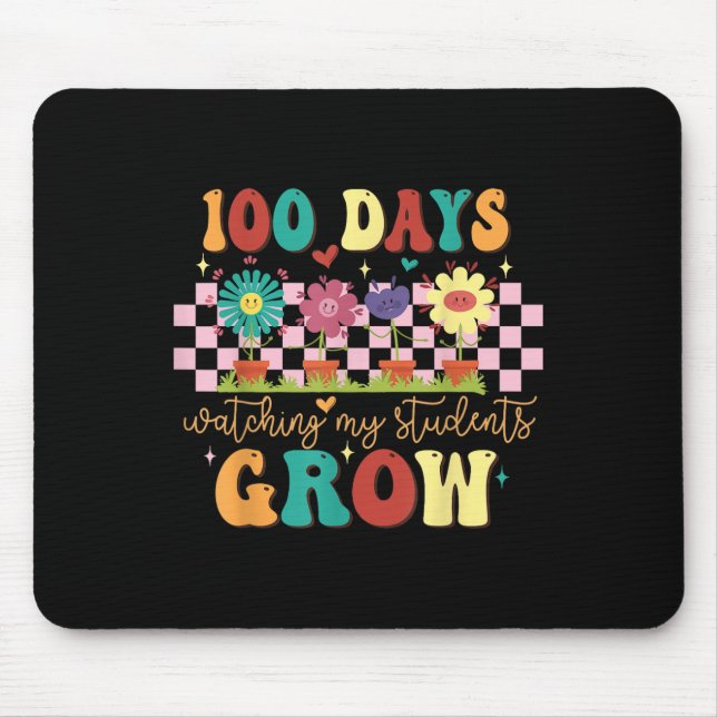 Alfombrilla De Ratón 100 días cultivando flores de boho (Frente)