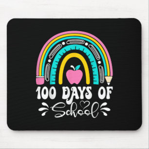 Alfombrilla De Ratón 100 Días De Arcoiris De Maestra Escolar, 100 Días