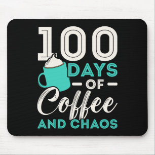 Alfombrilla De Ratón 100 Días De Café Y Caos 100 Días De Escuela