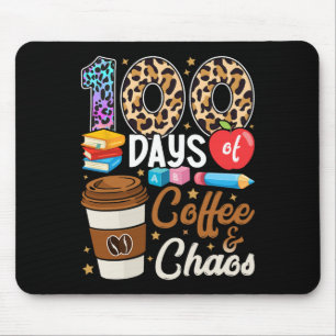 Alfombrilla De Ratón 100 Días De Café Y Caos 100 Días De Escuela T