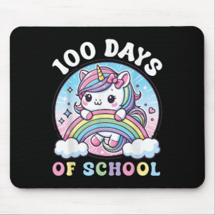 Alfombrilla De Ratón 100 días de Chicas escolares Unicorn 100th Day Sc