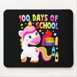 Alfombrilla De Ratón 100 días de clases de niños Chicas de Unicornio