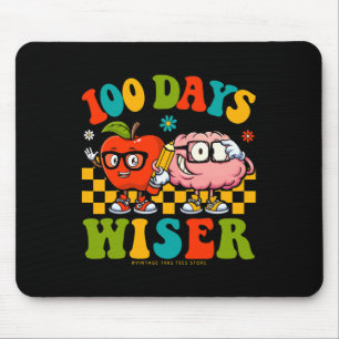 Alfombrilla De Ratón 100 días de clases de profesores retro niños 100 d