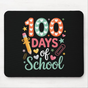 Alfombrilla De Ratón 100 Días De Colegio Divertido Círculo A Cuadros Re