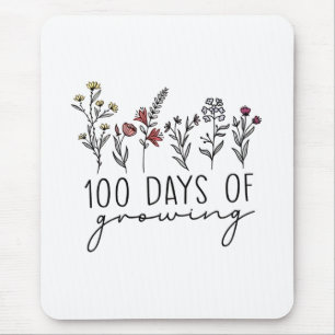 Alfombrilla De Ratón 100 días de creciente escuela de plantas germinado