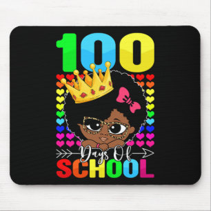 Alfombrilla De Ratón 100 Días De Escolares Chica De África Negra