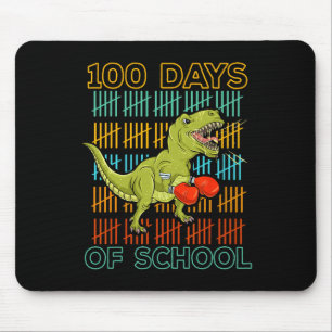 Alfombrilla De Ratón 100 Días De Escuela 2025 Boxeo De Dinosaurios Mma