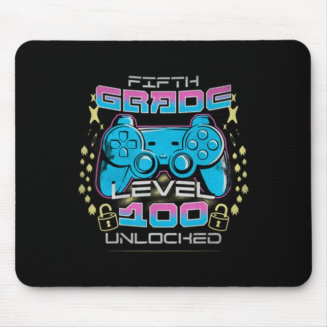 Alfombrilla De Ratón 100 Días De Escuela 5º Grado Video Desbloqueado (Frente)