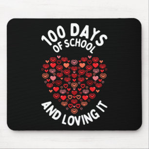 Alfombrilla De Ratón 100 días de escuela de corazón lindo feliz 100 día
