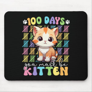 Alfombrilla De Ratón 100 Días De Escuela Debes Ser Gatito Gato 100 Días