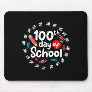 Alfombrilla De Ratón 100 días de escuela para maestros niños Sma