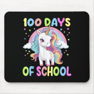 Alfombrilla De Ratón 100 Días De Escuela Unicornio Chicas De Profesores
