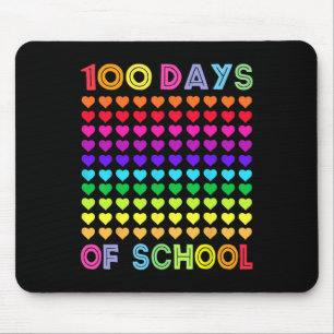 Alfombrilla De Ratón 100 días de escuela y aún amando los corazones 100