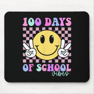 Alfombrilla De Ratón 100 días de vibes sonríe a profesor Chica 100 días