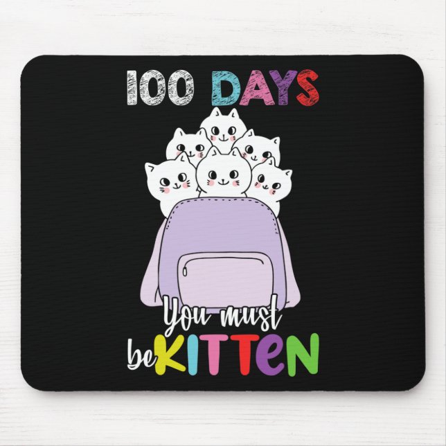 Alfombrilla De Ratón 100 Días Debes Ser Mochila De La Escuela De Divers (Frente)