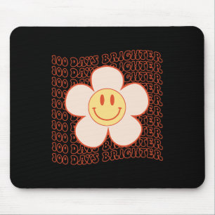Alfombrilla De Ratón 100 días del colegio Retro Groovy Happy Face