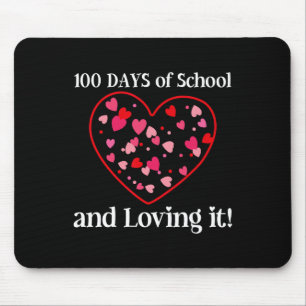 Alfombrilla De Ratón 100 Días Escolares Y Amantes Estudiantiles De Ti