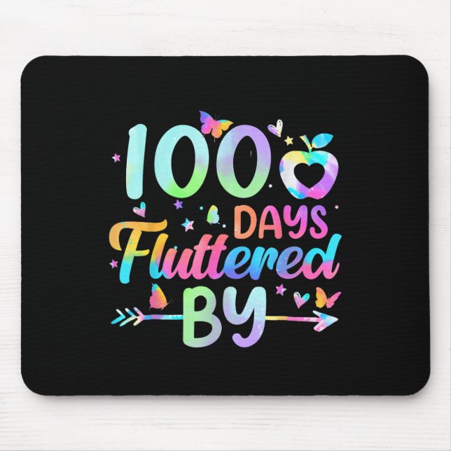 Alfombrilla De Ratón 100 Días Fluidos Por - 100º Día De Enseñanza (Frente)