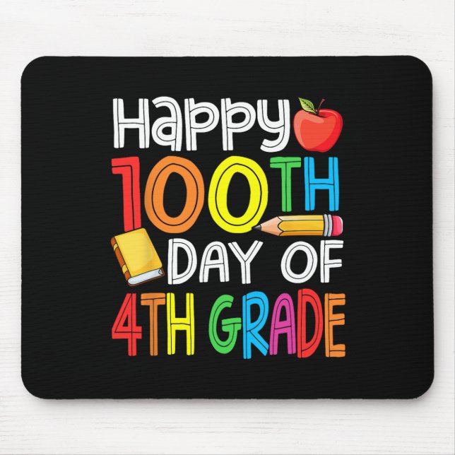 Alfombrilla De Ratón 100 días más inteligentes cuarto curso 100° día de (Frente)