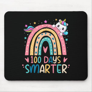 Alfombrilla De Ratón 100 días niños Chicas más inteligentes Unicorn 100