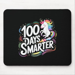 Alfombrilla De Ratón 100 días niños Chicas más inteligentes Unicorn 100