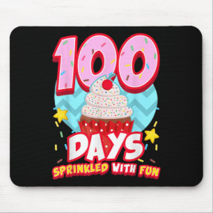 Alfombrilla De Ratón 100 días salpicados con tarta divertida 100 días d