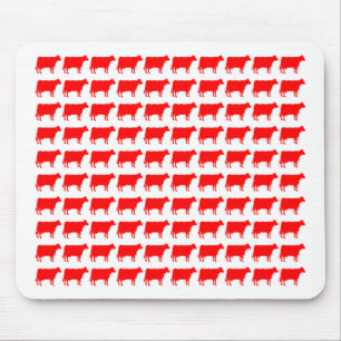 Alfombrilla De Ratón 100 vacas - rojo