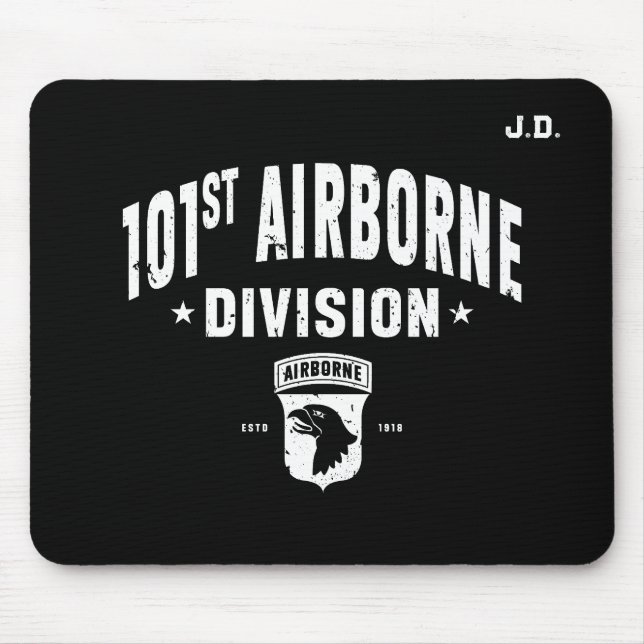Alfombrilla De Ratón 101ª División Aérea Personalizable Negro (Frente)