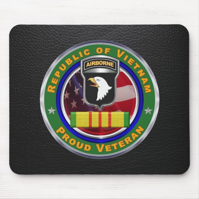 Alfombrilla De Ratón 101ª División Aérea Vietnam Veterano (Frente)