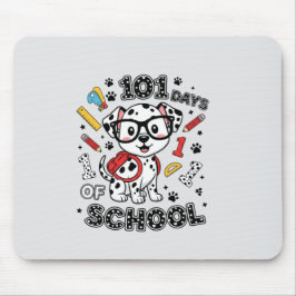 Alfombrilla De Ratón 101 Days of School Cute Dog T-Shirt | Back to Scho