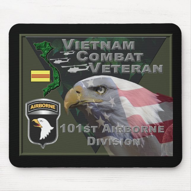 Alfombrilla De Ratón 101st Airborne Division Vietnam Veteran (Frente)