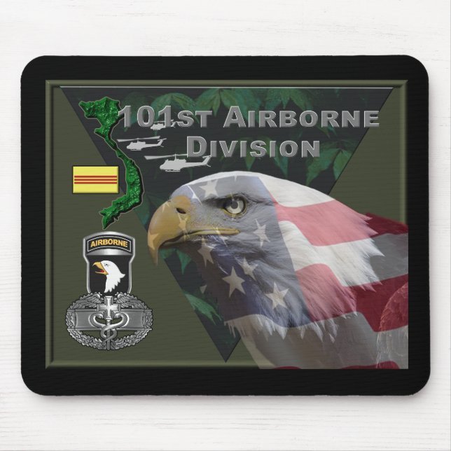 Alfombrilla De Ratón 101st Airborne Division Vietnam Veteran (Frente)