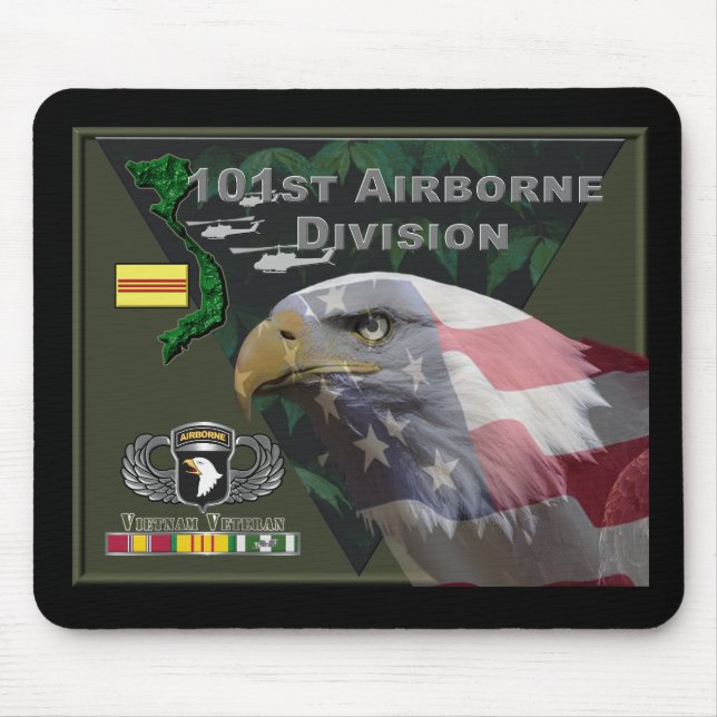Alfombrilla De Ratón 101st Airborne Division Vietnam Veteran (Frente)