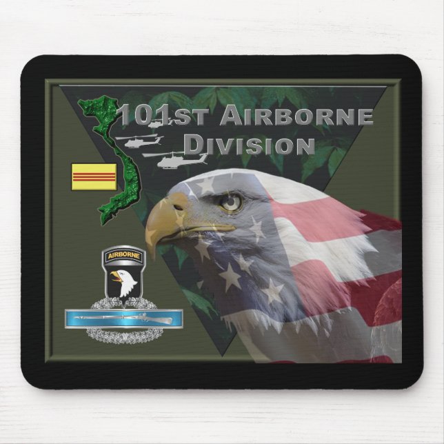 Alfombrilla De Ratón 101st Airborne Division Vietnam Veteran (Frente)
