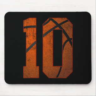 Alfombrilla De Ratón 10.ª fiesta de cumpleaños Diez Bda de Baloncesto d