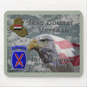 Alfombrilla De Ratón 10.ª Montaña Div Iraq Combat Veteran