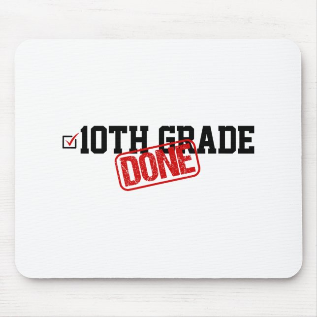 Alfombrilla De Ratón 10.º Grado Finalizado A Fin De Año - Último Día De (Frente)