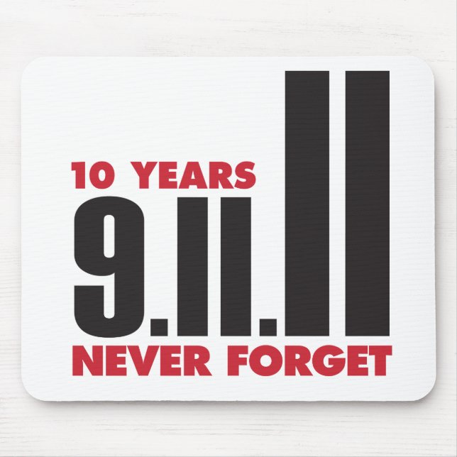 Alfombrilla De Ratón 10 años aniversario 11 de septiembre Mousepad (Frente)