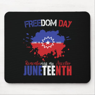 Alfombrilla De Ratón 10 de junio celebró la libertad azul blanco rojo l