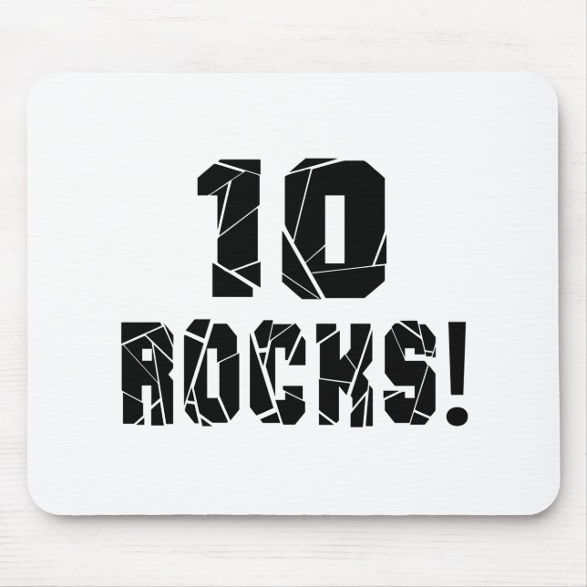 Alfombrilla De Ratón 10 diseños del cumpleaños de las rocas (Frente)