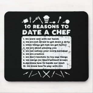 Alfombrilla De Ratón 10 razones para salir con un chef divertido citas