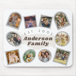 Alfombrilla De Ratón 10 Ten Photo Modern Elegant Collage Family Love