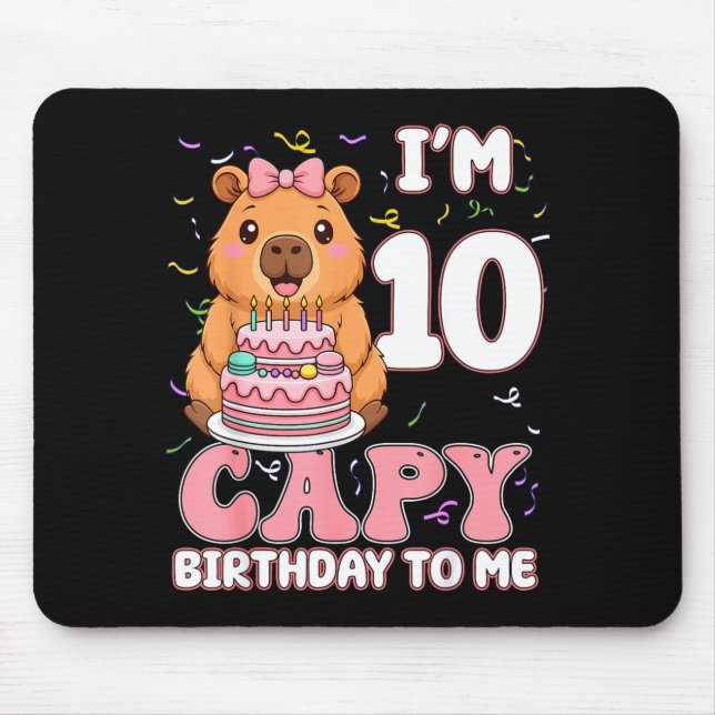 Alfombrilla De Ratón 10 Years Old Capy Birthday To Me 10th Birthday Cap (Frente)